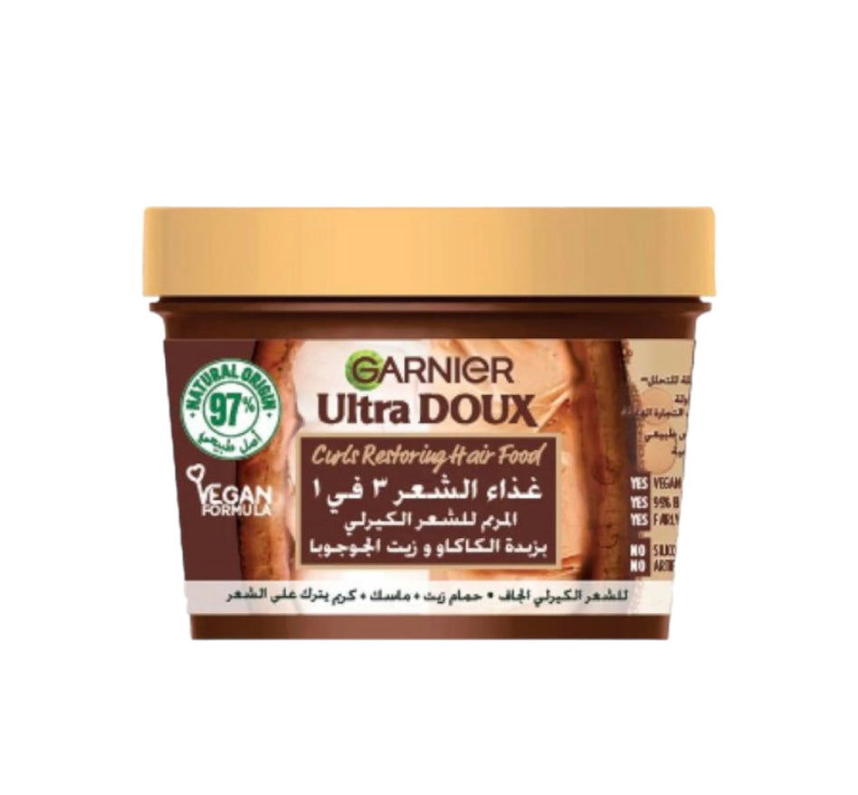 ULTRA DOUX Garnier Hair Food Masque Nourrissant Cheveux Bouclés 390ml