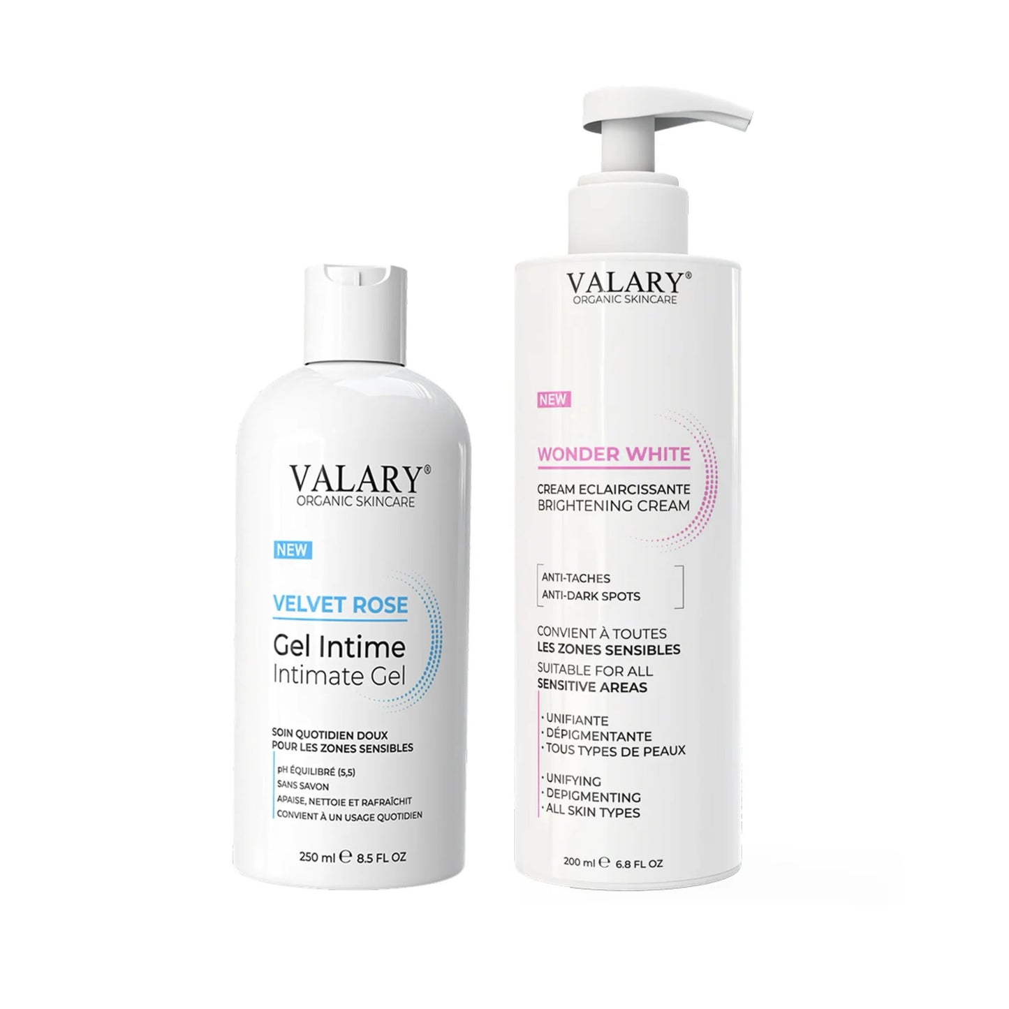 VALARY Creme Eclaircissante 200ml + Gel Nettoyant 250ml Pack