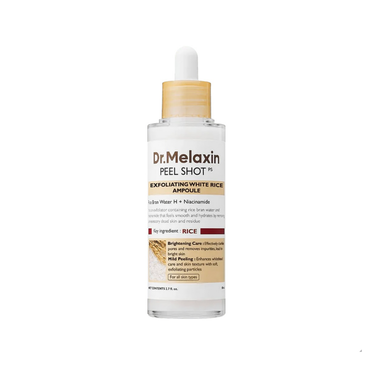 DR MELAXIN Peel Shot Exfoliating White Rice Ampoule 80 ml