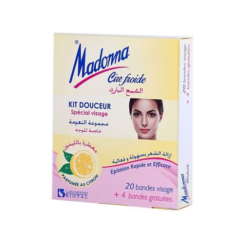 MADONNA Bandes de Cire Froide Visage Peaux Sensibles 20+4 gratuite