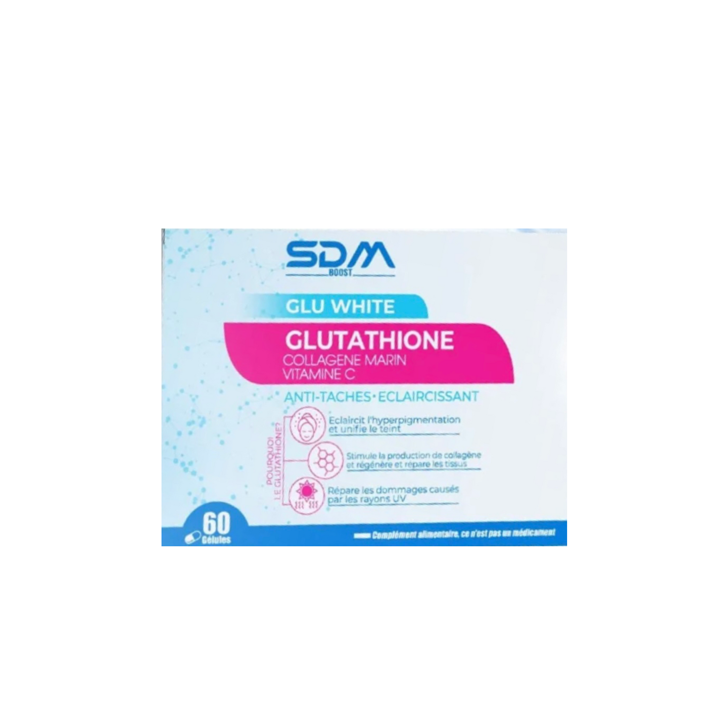SDM Boost Glu White Glutathione 60 Gélules