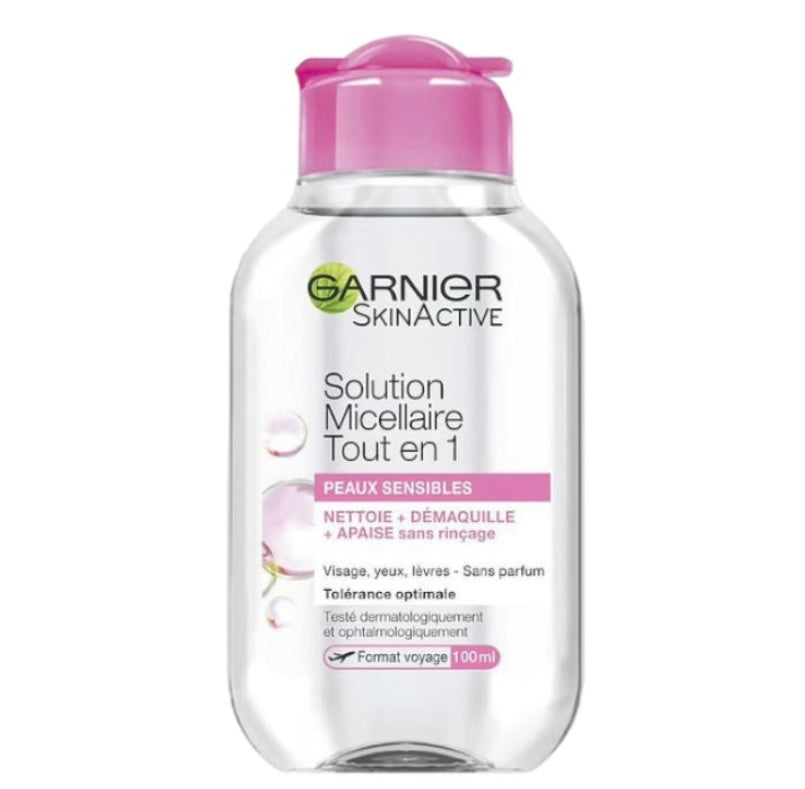 GARNIER Solution Micellaire Peaux Sensibles démaquillant yeux et visage sans rinçage 100ml