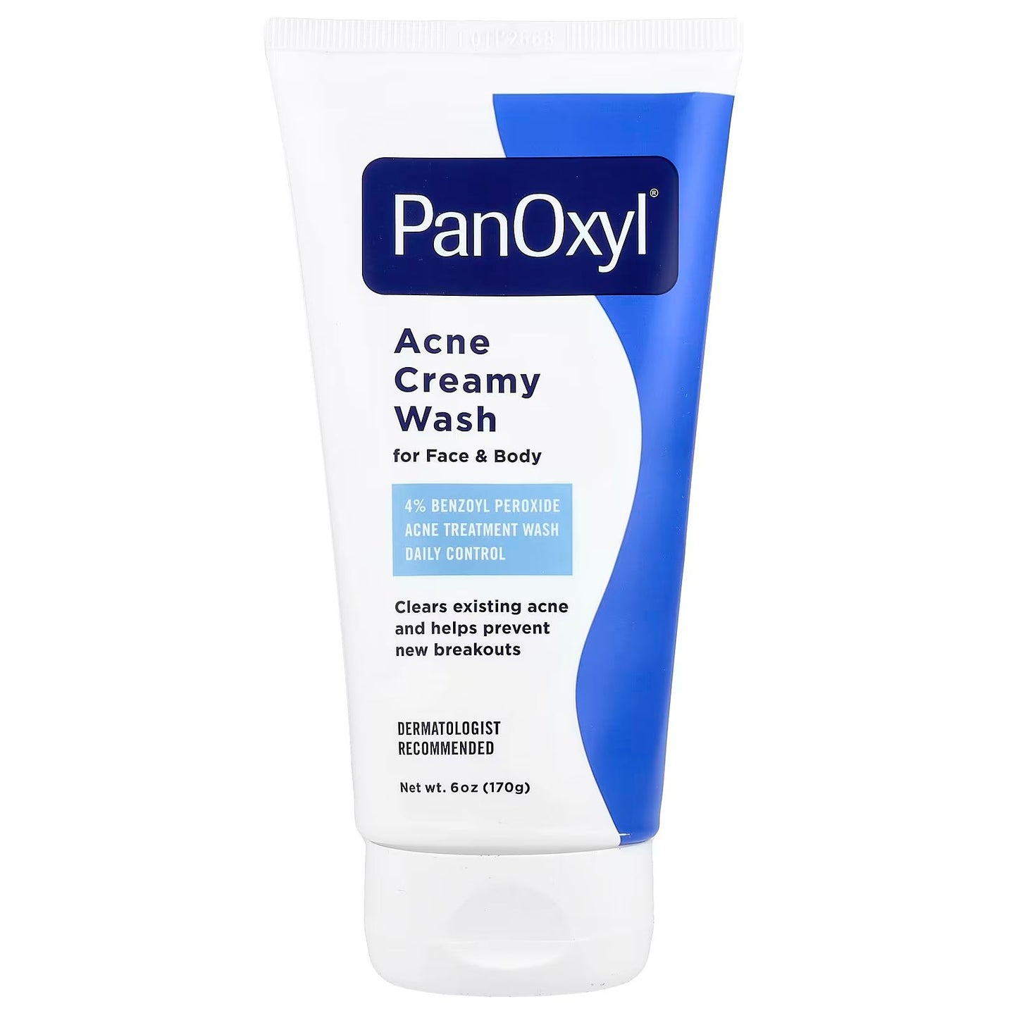 PANOXYL Nettoyant crémeux contre l'acné, Contrôle quotidien, Peroxyde de benzoyle à 4 % 170g