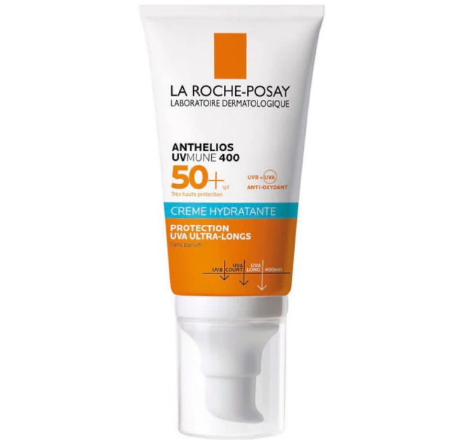 LA ROCHE POSAY Anthelios UVMUNE 400 Ecran Solaire en Crème Hydratante Invisible SPF50+ 50ml