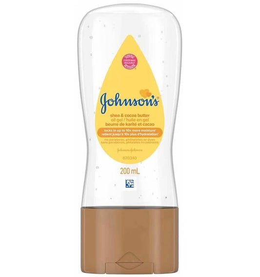 JOHNSON'S Huile En Gel Beurre De katité Et Cacao 200 ml