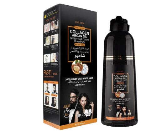 DISSAR shampooing colorant noir au ginseng et l'huile de serpent 400ml