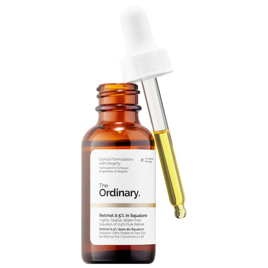 THE ORDINARY
Rétinol 0.5% dans du Squalane  Sérum Anti-age