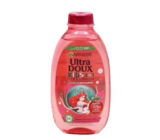 ULTRA DOUX Garnier Shampooing Enfants Disney 2-en-1 Cerise et Amande Douce 400ml