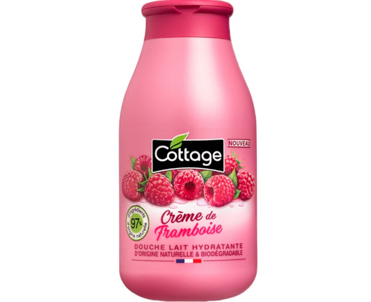 Crème de Douche Hydratant Crémeuse Et Addictive À La Crème De Framboise Bio COTTAGE 250 ml