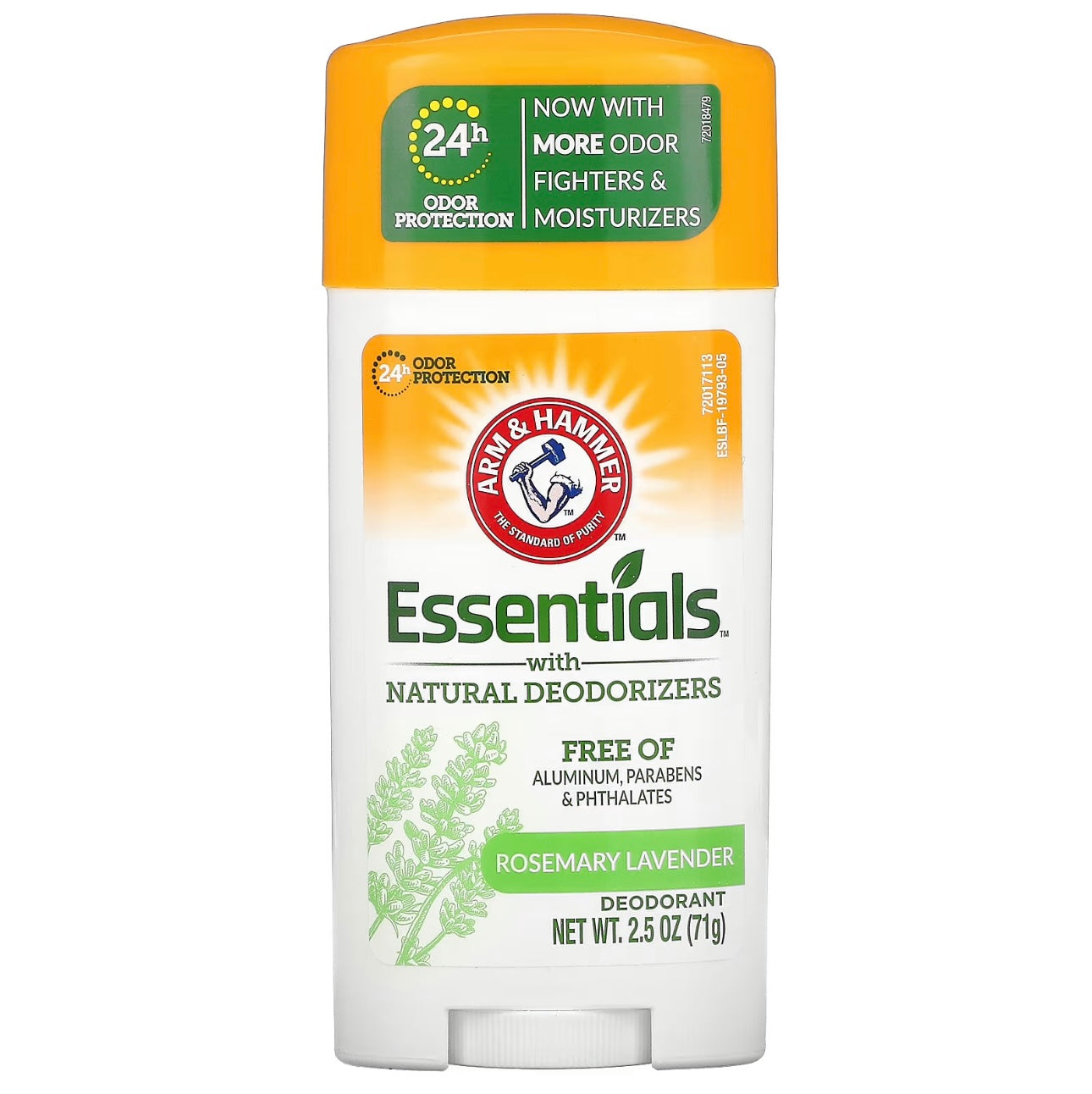 ESSENTIALS, Déodorant avec désodorisants naturels, Sans parfum, 71g