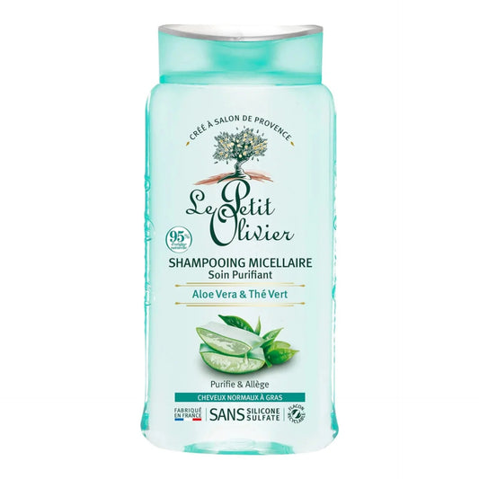 LE PETIT OLIVIER - Shampooing Micellaire Purifiant Aloe Vera et Thé Vert - 250ml