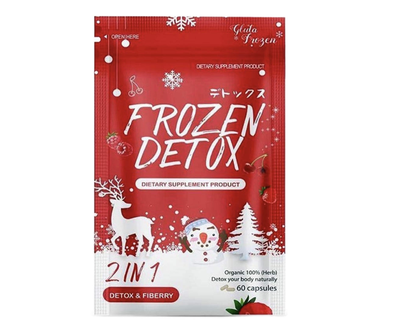 GLUTA FROZEN Frozen Detox Dietary Helps Excretory System 60 Capsules