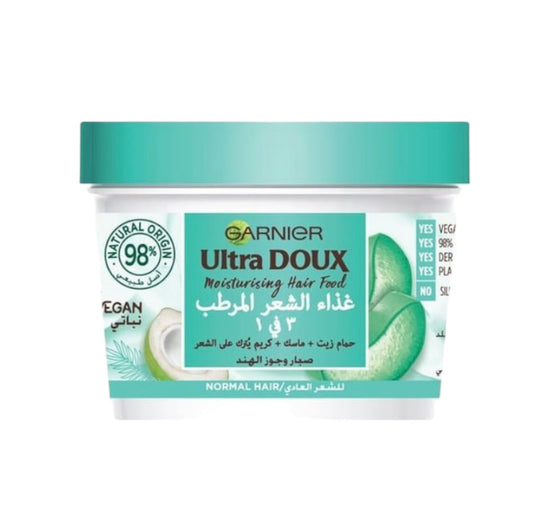 ULTRA DOUX Masque Hydratant Aloe Vera et Noix de Coco 3 en 1 390 ml