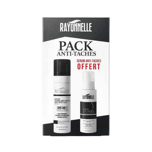 Pack Anti-Taches SPF 50+ + Sérum Offert – Soin Éclat & Protection – RAYONNELLE