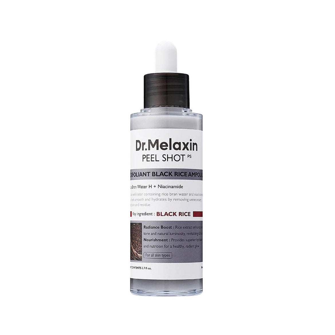 Dr MELAXIN Peel Shot Exfoliating Black Rice Ampoule 80 ml