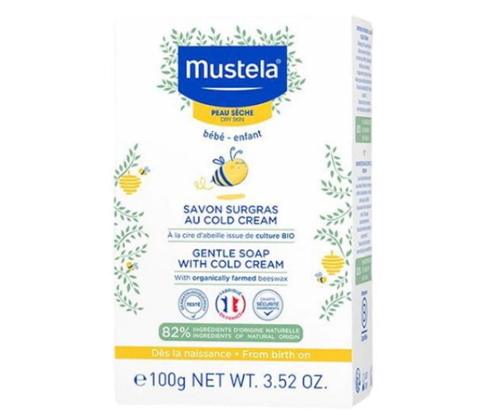 MUSTELA Bébé-Enfant Savon Surgras Au Cold Cream Nutri-Protecteur Visage Et Corps Peau Sèche 100g