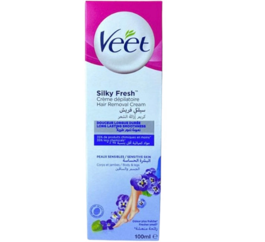 VEET SILKY fresh creme Depilatoire peaux sensibles 100ml