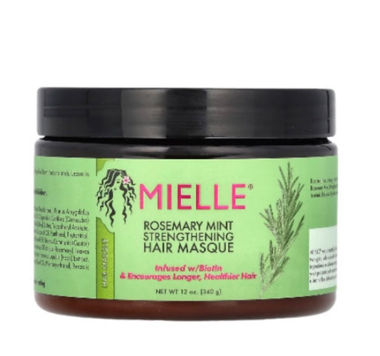 MIELLE ORGANICS Masque croissance capillaire Romarin Menthe poivrée 340g