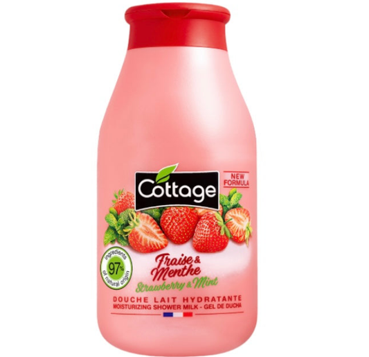 COTTAGE gel Douche Lait Hydratante Fraise & Menthe 250ml