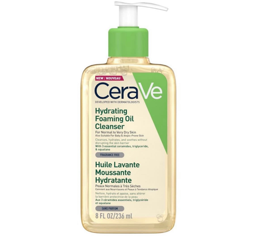 CERAVE Huile Lavante Moussante Hydratante Peaux Normales à Très Sèches & Atopiques 236ml