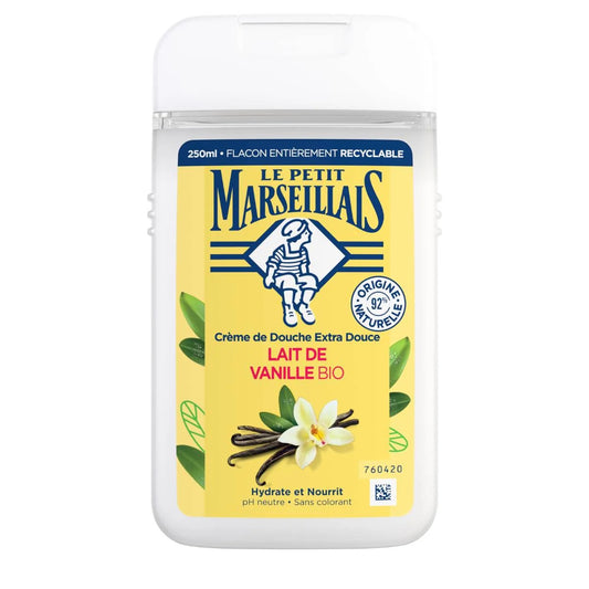 LE PETIT MARSEILLAIS Crème de Douche Extra Douce Lait De Vanille BIO 250ml